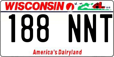WI license plate 188NNT