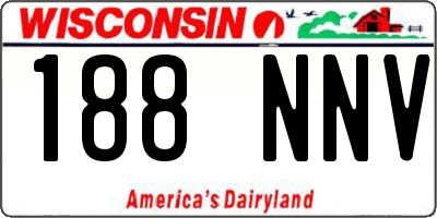WI license plate 188NNV