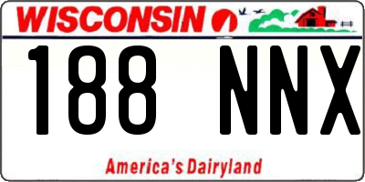 WI license plate 188NNX