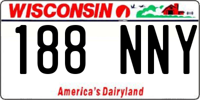 WI license plate 188NNY