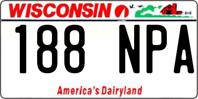 WI license plate 188NPA