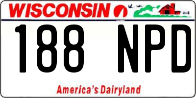 WI license plate 188NPD
