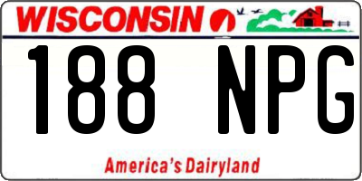 WI license plate 188NPG