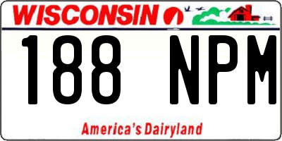 WI license plate 188NPM