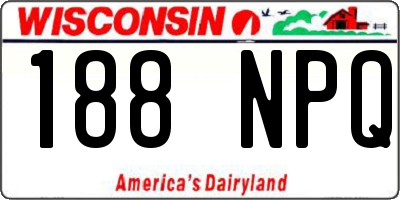 WI license plate 188NPQ