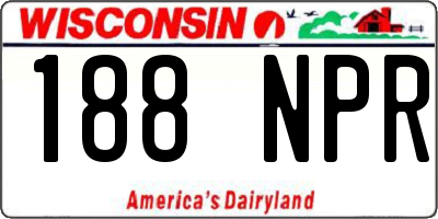 WI license plate 188NPR