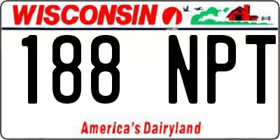 WI license plate 188NPT