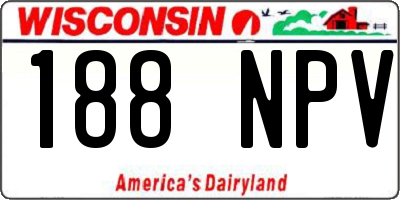WI license plate 188NPV