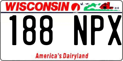 WI license plate 188NPX