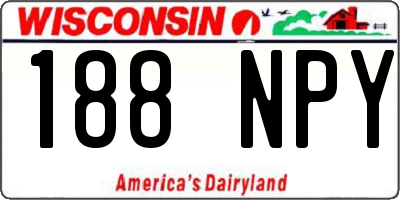 WI license plate 188NPY