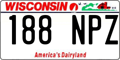 WI license plate 188NPZ