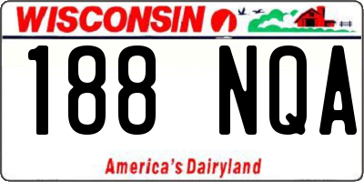 WI license plate 188NQA