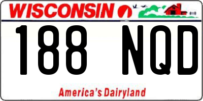 WI license plate 188NQD