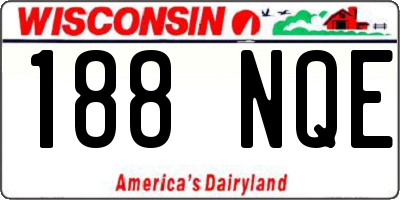 WI license plate 188NQE