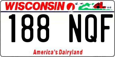 WI license plate 188NQF