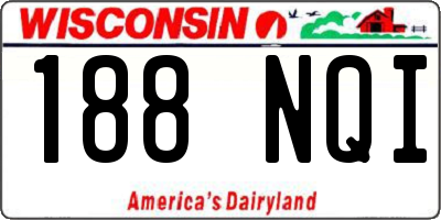 WI license plate 188NQI