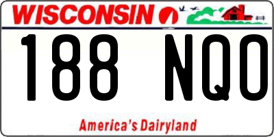WI license plate 188NQO