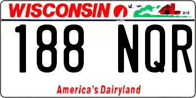 WI license plate 188NQR