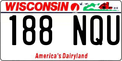 WI license plate 188NQU