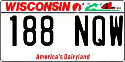 WI license plate 188NQW