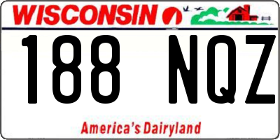 WI license plate 188NQZ