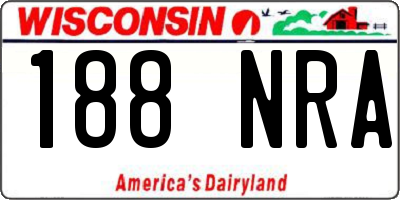 WI license plate 188NRA