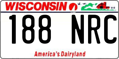 WI license plate 188NRC