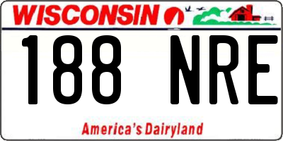 WI license plate 188NRE