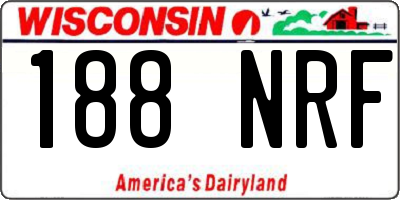 WI license plate 188NRF