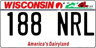 WI license plate 188NRL