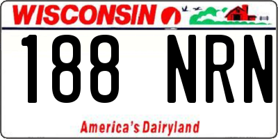 WI license plate 188NRN