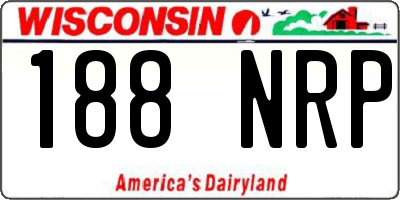 WI license plate 188NRP