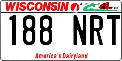 WI license plate 188NRT