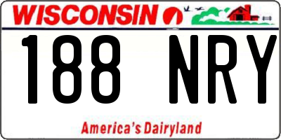 WI license plate 188NRY