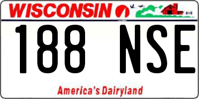 WI license plate 188NSE