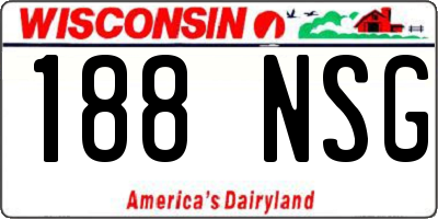 WI license plate 188NSG