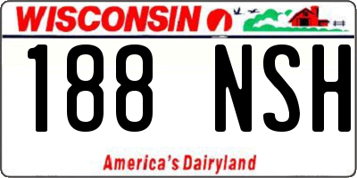 WI license plate 188NSH