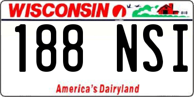 WI license plate 188NSI