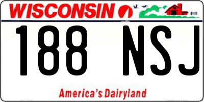 WI license plate 188NSJ