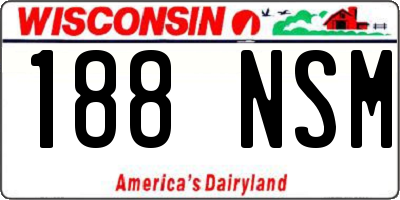 WI license plate 188NSM