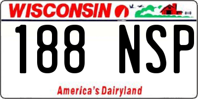 WI license plate 188NSP