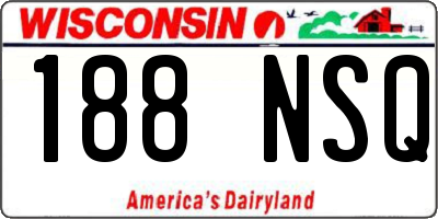 WI license plate 188NSQ