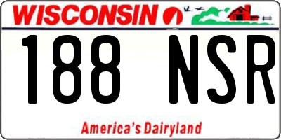 WI license plate 188NSR