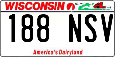 WI license plate 188NSV