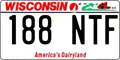WI license plate 188NTF