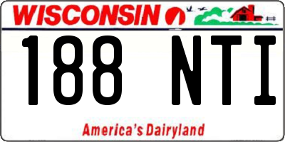 WI license plate 188NTI