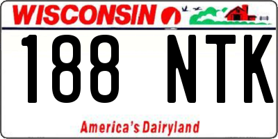 WI license plate 188NTK