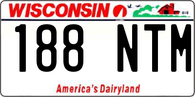 WI license plate 188NTM