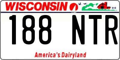 WI license plate 188NTR