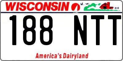 WI license plate 188NTT